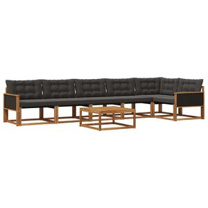 vidaXL V&auml;li diivanikomplekt padjaga 7 pcs Naturaalne ja must
