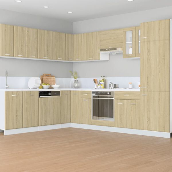 vidaXL k&uuml;lmkapp "Lyon", Sonoma tamm, 60 x 57 x 207 cm, t&ouml;&ouml;deldud puit