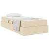 vidaXL Voodi hoiukohaga ja madratsiga cream 90 x 190 cm Pol&uuml;ester