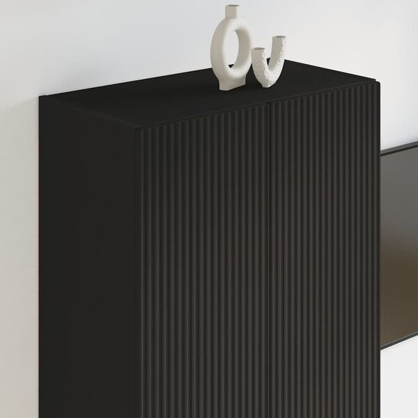 vidaXL TV Seina Kapp Must 59,5 x 31 x 100 cm Tehispuit