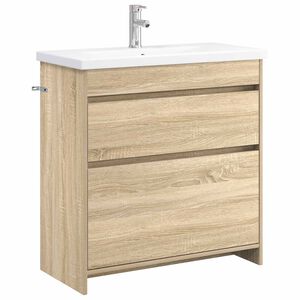 vidaXL Vannitoa m&ouml;&ouml;bleset Sonoma tamm 81 x 40 x 84,5 cm Tehispuit