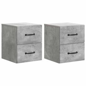 vidaXL Seinale kinnitatav &ouml;&ouml;tis 2 pcs Betoonhall 34,5 x 33 x 40 cm