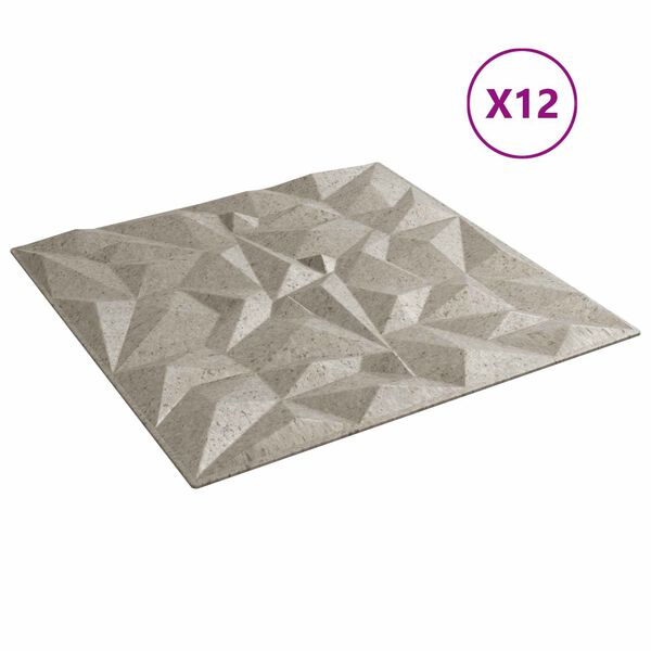 vidaXL Seinapaneelid 12 pcs Ameeti Betoon 50 x 50 cm XPS Vaht