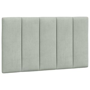 vidaXL voodipeatsi padi Hanko, helehall, 80 cm, samet