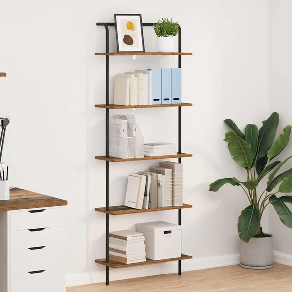 vidaXL Raamatukapp Vana puit 60 x 24 x 168 cm Tehispuit