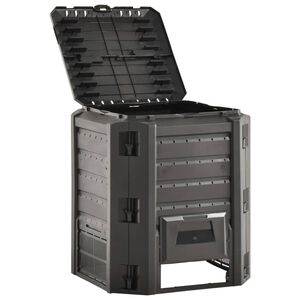 vidaXL aiakomposter, must 380 l