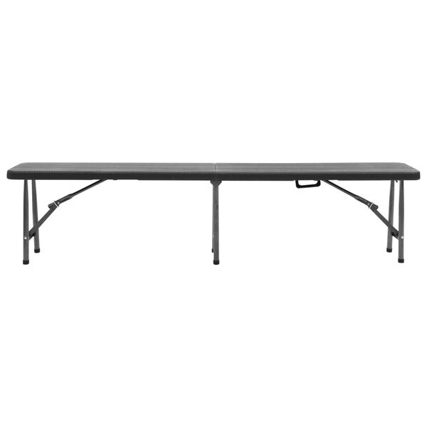 vidaXL kokkupandavad aiapingid, 2 tk, 180 cm, HDPE, must