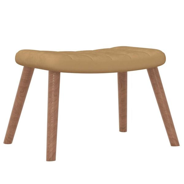 vidaXL kiiktool jalapingiga, pruun, samet