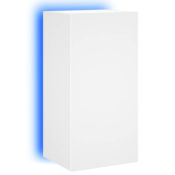 vidaXL teleri seinakapp LED-tuledega, valge, 40,5 x 35 x 80 cm