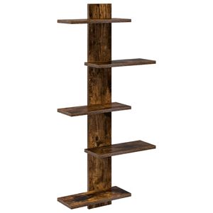 vidaXL Seina h&otilde;ljumine riiul Suitsutatud tamm 48,5 x 15 x 101 cm