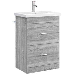 vidaXL Vannitoa m&ouml;&ouml;bleset Hall Sonoma 61 x 40 x 84,5 cm Tehispuit