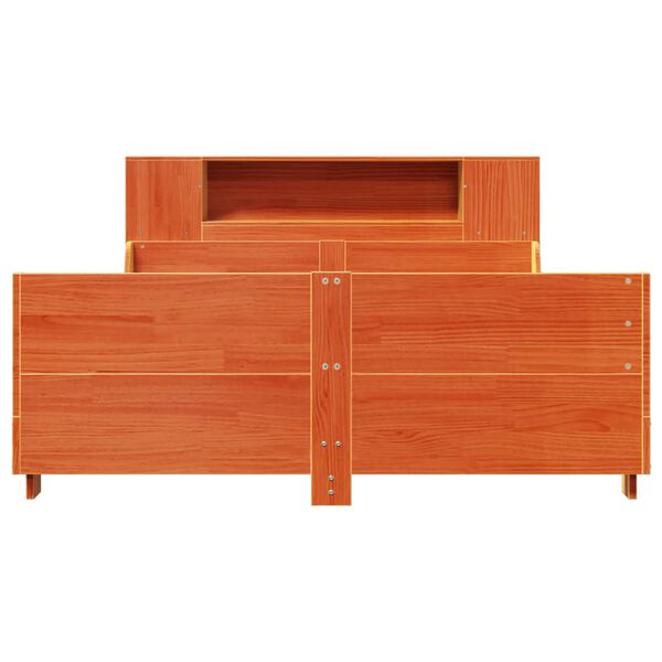 vidaXL voodiraam ilma madratsita, vahapruun, 160 x 200 cm, m&auml;nnipuit