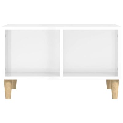 vidaXL kohvilaud, kõrgläikega valge, 60 x 50 x 36,5 cm, tehispuit