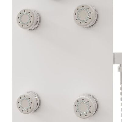 vidaXL dušipaneeeli süsteem, klaas, 25 x 47,5 x 130 cm, valge