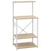 vidaXL mikrolaineahju kapp valge, tamm 60x39,6x123 cm tehispuit