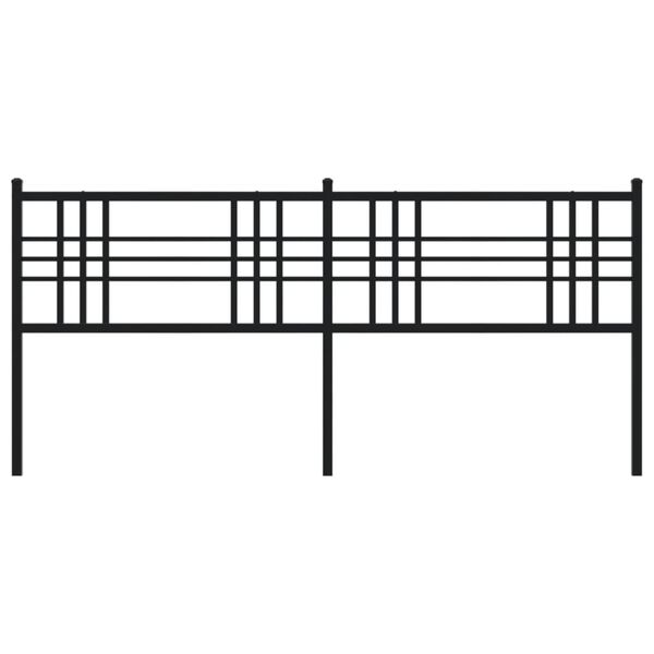 vidaXL metallist vahetatav voodipeats, must, 180 cm