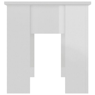 vidaXL kohvilaud, kõrgläikega valge, 101x49x52 cm, tehispuit
