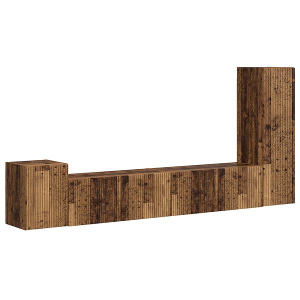 vidaXL Telerikapi komplekt 3 pcs Vana puit Tehispuit