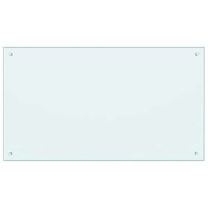 vidaXL k&ouml;&ouml;gi pritsmekaitse, valge, 100 x 60 cm, karastatud klaas