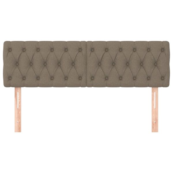 vidaXL voodipeatsid 2 tk, pruunikashall, 80x7x78/88 cm, kangas