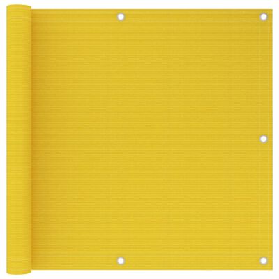 vidaXL rõdusirm, kollane, 90 x 600 cm, HDPE