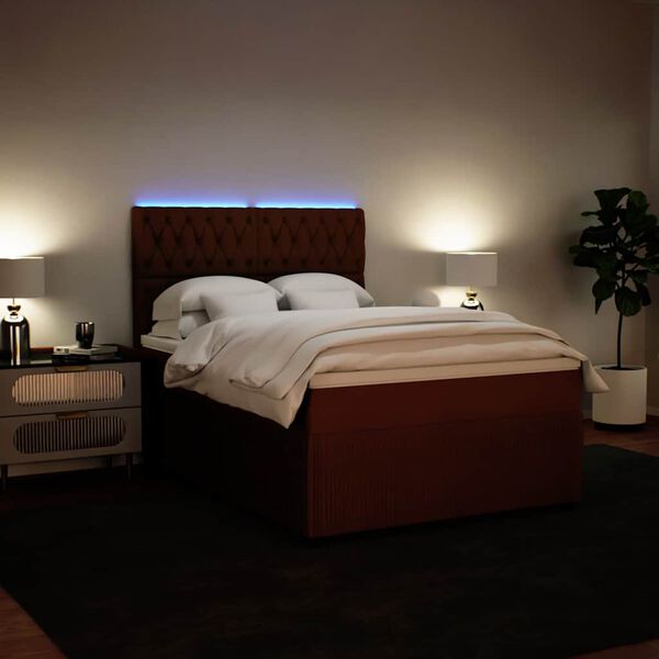 vidaXL kontinentaalvoodi madratsiga, roosa, 140x200 cm, samet