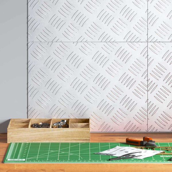 vidaXL Astme katte Ristk&uuml;lik 4 pcs H&otilde;bedane 40 x 30 cm Alumiinium