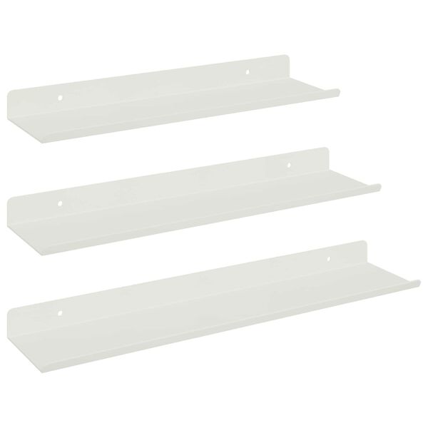 vidaXL Ujuv riiul Seinale kinnitatav 3 pcs Valge 40 x 9 x 2,5 cm Teras