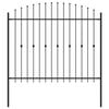 vidaXL Spike aiakaitse ASTEN 200 x 200 cm Pulberv&auml;rvitud teras Must