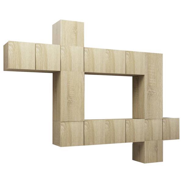 vidaXL 10-osaline telerikappide komplekt, Sonoma tamm, tehispuit