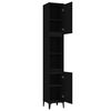vidaXL vannitoakapp, must, 30 x 30 x 190 cm, tehispuit