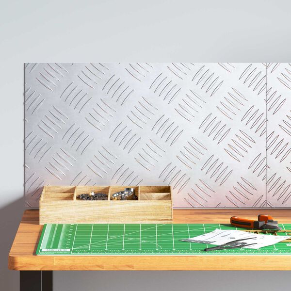 vidaXL Astme katte Ristk&uuml;lik 2 pcs H&otilde;bedane 50 x 30 cm Alumiinium