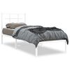 vidaXL metallist voodiraam peatsiga, valge, 80x200 cm