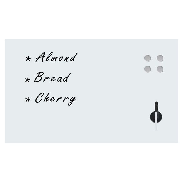 vidaXL seinakinnitusega valge magnettahvel, klaas 100 x 60 cm