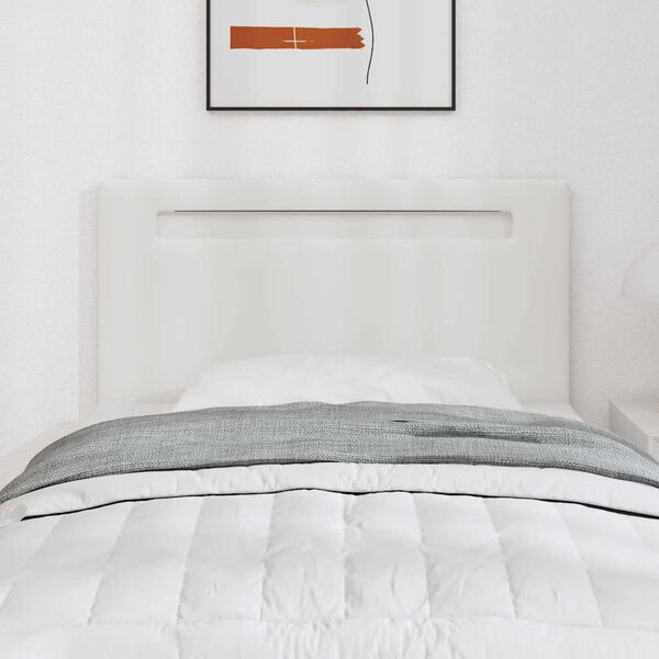 vidaXL LED peatoed Valge 100 cm Kunstnahk