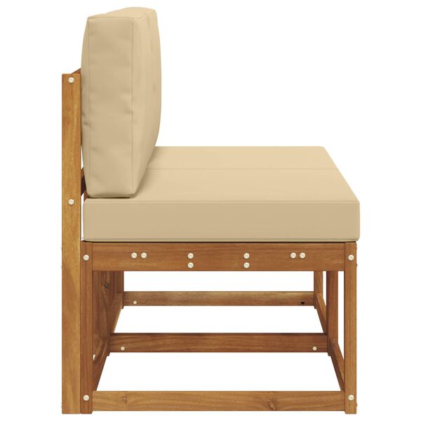 vidaXL 2 T&uuml;kk V&auml;ljas Keskmine Diivan Tugev akatsiapuu Neutraalne