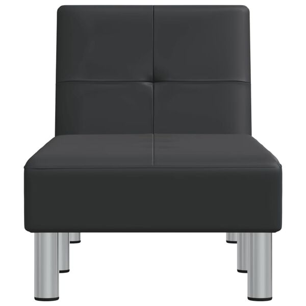 vidaXL kanapee, must, kunstnahl