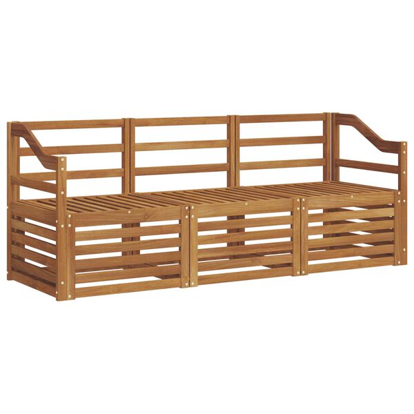 vidaXL Diivanikomplektid 3 pcs Neutraalne Tugev akatsiapuu