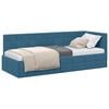vidaXL Nurgavoodi raam peaga Sinine 80 cm x 200 cm Samet