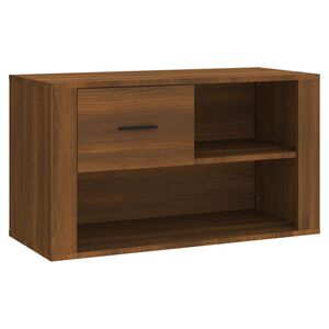 vidaXL kingakapp, pruun tamm, 80 x 35 x 45 cm, tehispuit