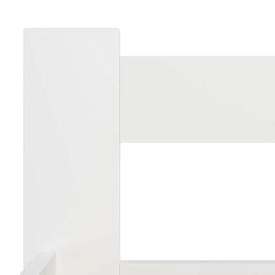 vidaXL voodiraam valge, toekast männipuidust, 160 x 200 cm