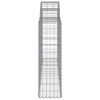 vidaXL kaarekujulised gabioonkorvid 13 tk, 200x30x100/120 cm, raud