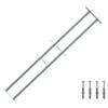 vidaXL Kaitsegrill akende jaoks 2 risttalaga 3 pcs 930-1740 mm