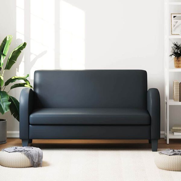 vidaXL 2-kohaline diivan, kunstnahast, must