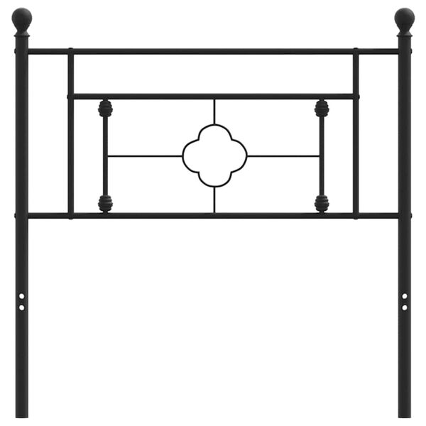 vidaXL metallist vahetatav voodipeats, must, 100 cm