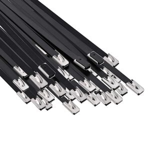 vidaXL Kaabli sidumine 50 tk 4,6 x 250 mm Must