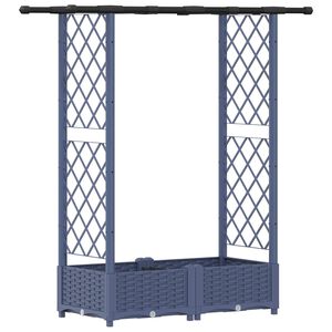 vidaXL T&otilde;stetud Padi Kase ja Katusega Hall 122,5 x 40 x 121 cm PP