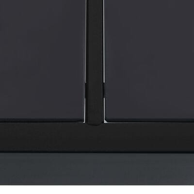 vidaXL Aialaud klaasist pinnaga, must, 150 x 90 x 74 cm, teras