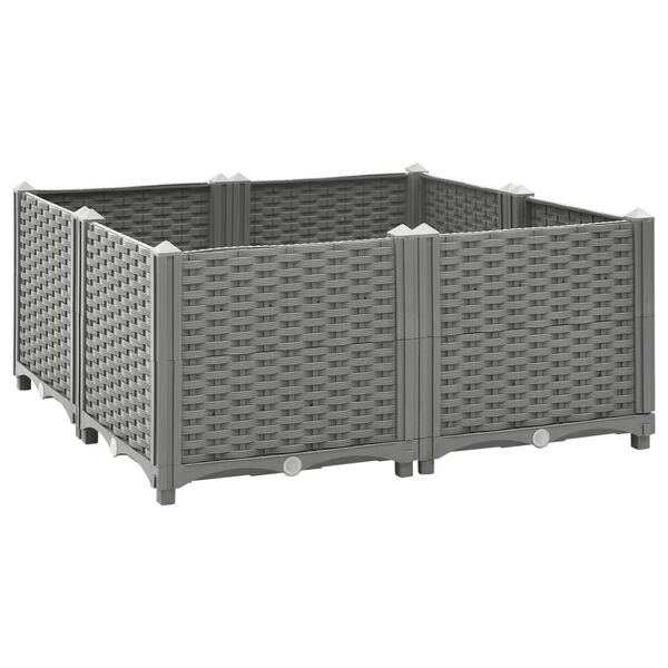 vidaXL taimekast 80 x 80 x 38 cm, pol&uuml;prop&uuml;leen