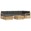 vidaXL V&auml;li diivanikomplekt 7 tk Valge ja antratsiit